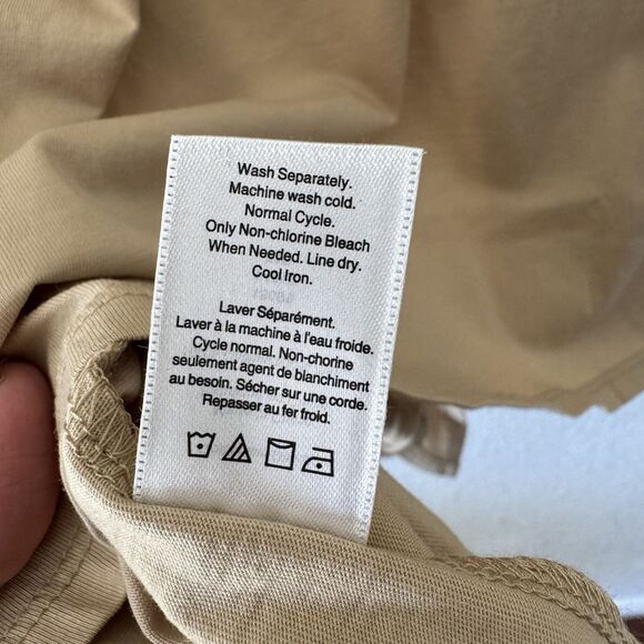 Coldwater Creek 1X Women’s Shortsleeve Wrap Top Sand Tan Color Classic Capsule - Picture 9 of 9